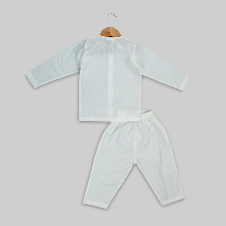 White Organic Cotton Co-ord Set for Kids