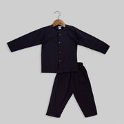 Black Organic Cotton Co-ord Set for Kids