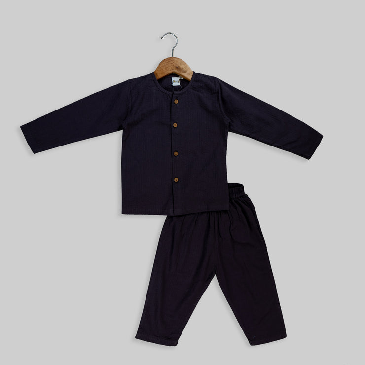 Black Organic Cotton Co-ord Set for Kids