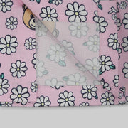 Pink Cotton Printed Sleepwear For Girls