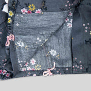 Grey Cotton Printed Co-ord Set for Girls