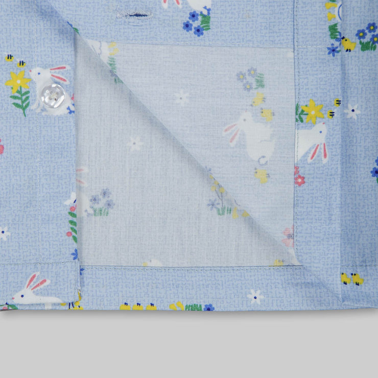 Blue Cotton Rabbit Print Sleepwear for boys