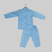 Blue Dinosaur Print Nightwear Set for Boys