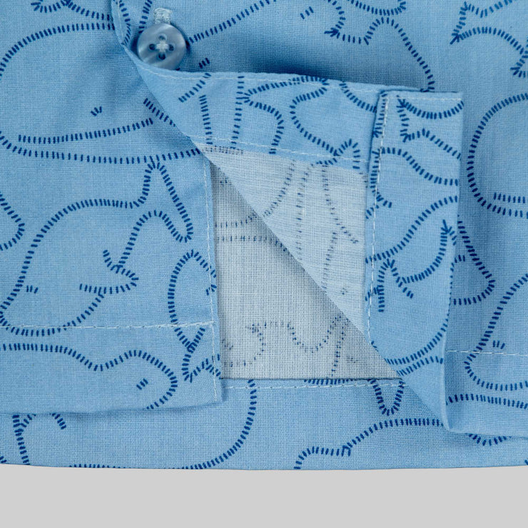 Blue Dinosaur Print Nightwear Set for Boys