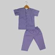 Purple Charm Cotton Sleepwear Set For Kids