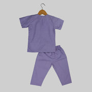 Purple Charm Cotton Sleepwear Set For Kids