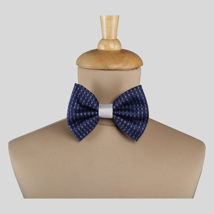 Blue Cotton Bow Tie