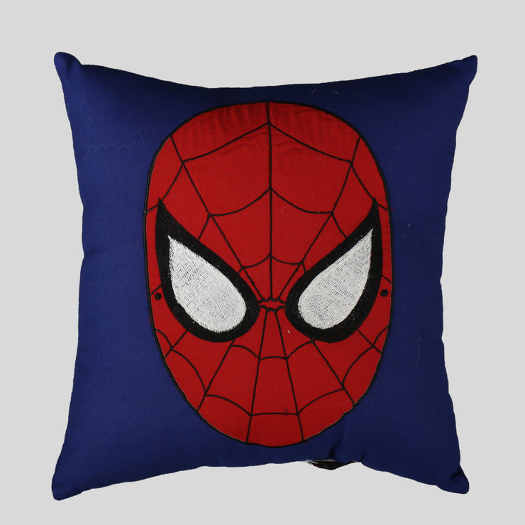 Navy Blue Cushion with Spiderman Motif