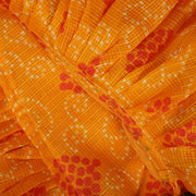 Saffron Cotton Aangrakha Skater Frock (Jaamna)