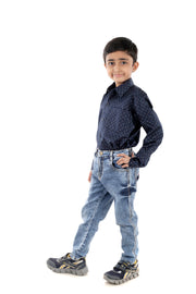 Blue Boy’s Full Sleeves Shirt