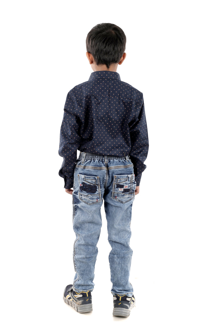Blue Boy’s Full Sleeves Shirt