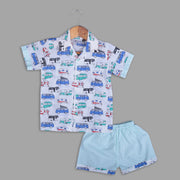 Car Print Nightwear Set for Boys