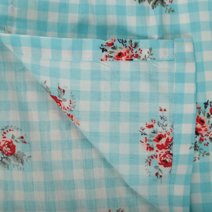 Blue Cotton Skater Frock For Girls