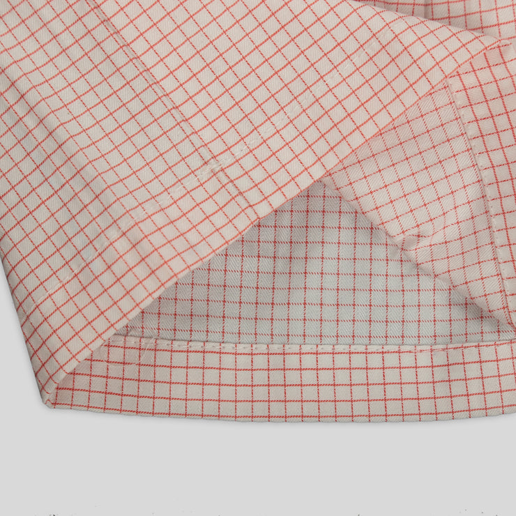 Orange and White Checkered Frock with a Bow