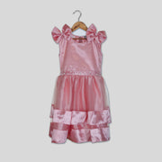 Pre Order: Peach Frock For Girls