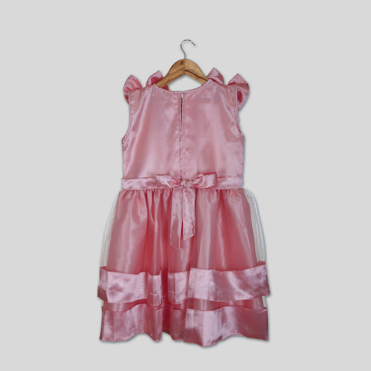 Pre Order: Peach Frock For Girls