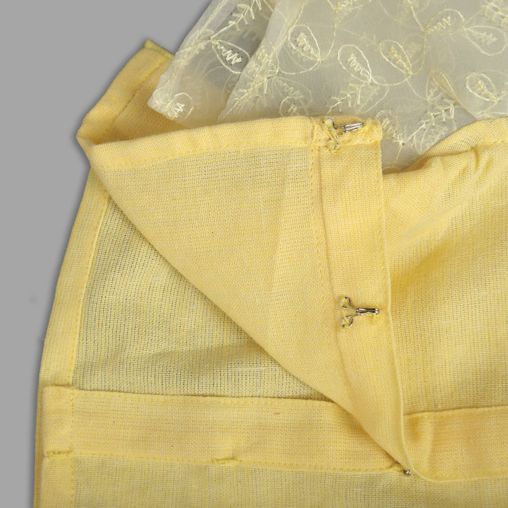 Yellow Top and Dhoti Pant Set for Girls