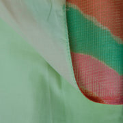 Multicoloured Lehariya Jacket with Green Cotton Kurta Pyjama Set for Boys