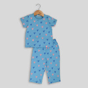 Heart Print Unisex Nightwear In Organic Cotton