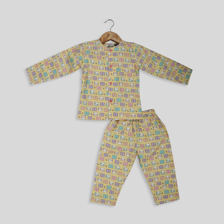 Yellow Cotton Sleepwear for Kids