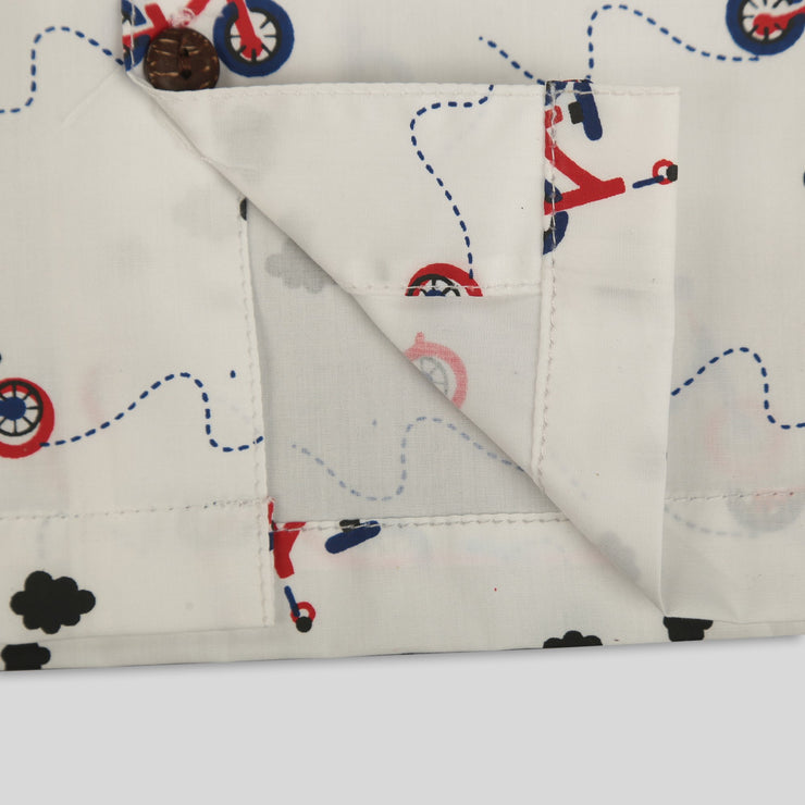 Cotton Scooty Print Half-Sleeves Shirt For Boys