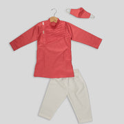 Pink Kurta Pyjama Set for Boys