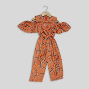 Pre Order: Orange Jumpsuit For Girls