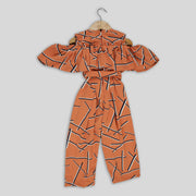 Pre Order: Orange Jumpsuit For Girls