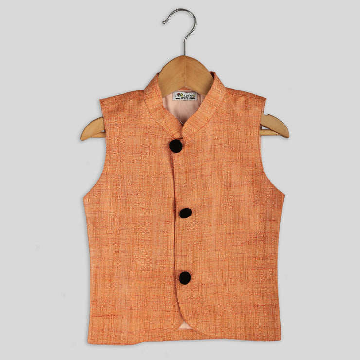 Smart Saffron Fancy Waist Coat