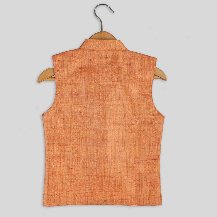 Smart Saffron Fancy Waist Coat