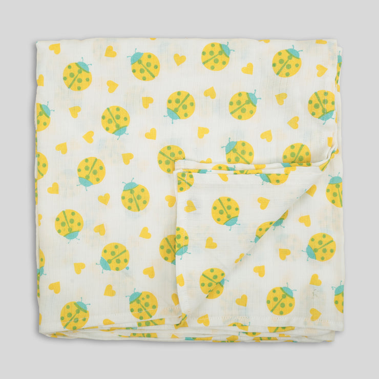 New Born Gift Box in Organic Cotton in Lady bug Print
