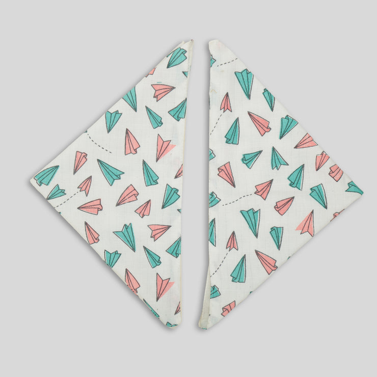 New Born Gift Box in Organic Cotton in Paper Plane Print