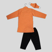 Orange Kurta Pyjama Set for Boys