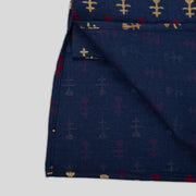 Blue Cotton Kurta and white Pyjamas