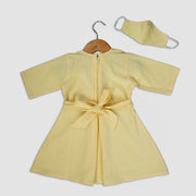 Yellow Corduroy Frock for Girls