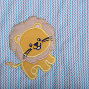 Cream Striped Cotton Shirt For Boys With Asymmetrical Hemline