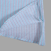 Cream Striped Cotton Shirt For Boys With Asymmetrical Hemline