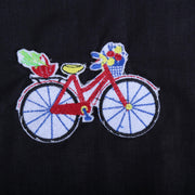 Black Cotton Shirt For Boys With Cycle Motif
