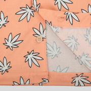 Peach Pyjama Set For Kids with Leaf Print