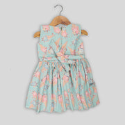 The Blue Casual Frock For Girls With Ice Cream Print