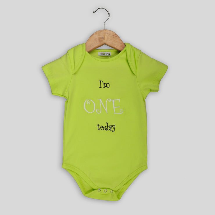 Romper for 1st Birthday in Organic Cotton