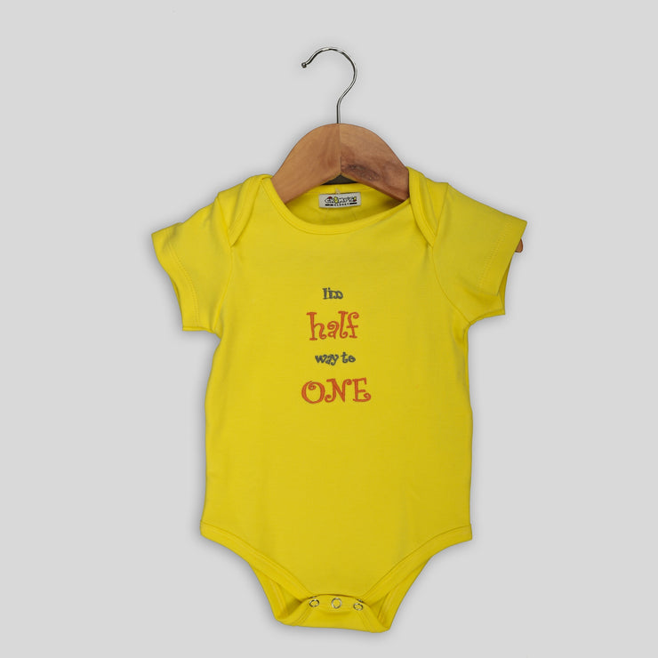 Romper For Half Birthday in Organic Cotton