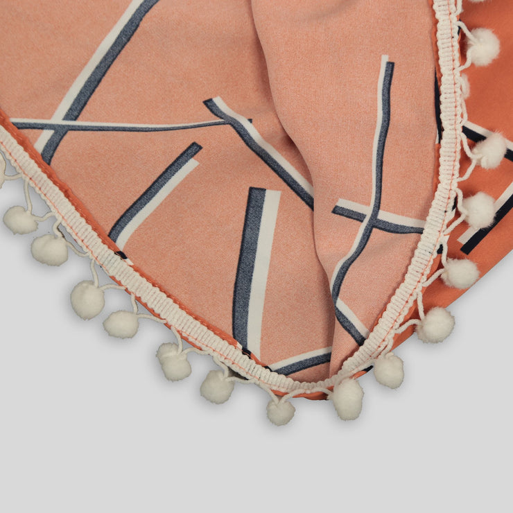 Pre Order: Orange Fancy Skater Frock For Girls