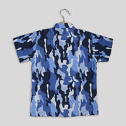 Casual Camouflage Half-Sleeves Shirt For Boys