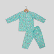 Blue Cotton Printed Sleepwear for Kids