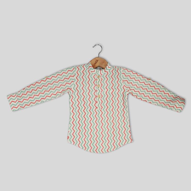 Cotton Printed Shirt For Boys