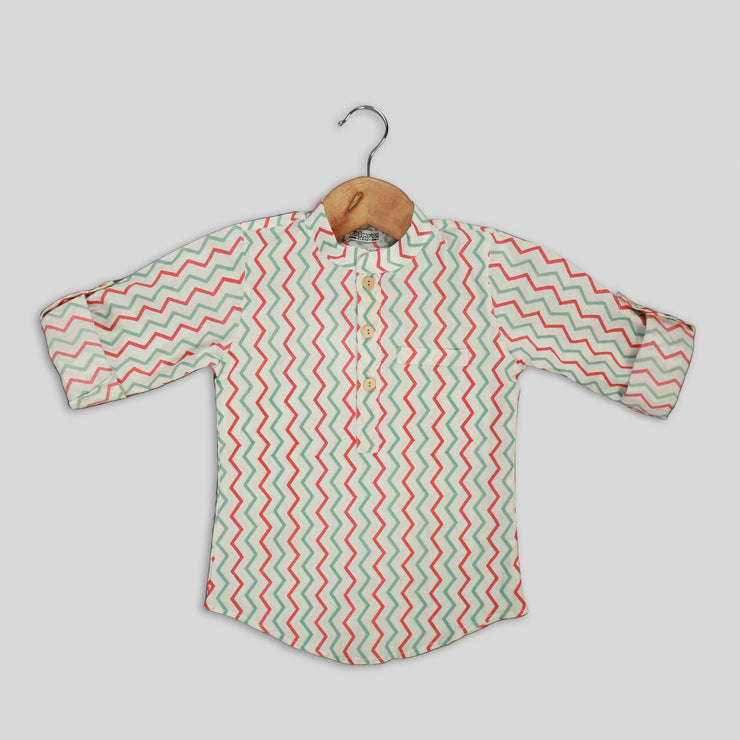 Cotton Printed Shirt For Boys