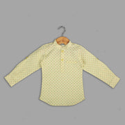 Yellow Cotton Shirt For Boys