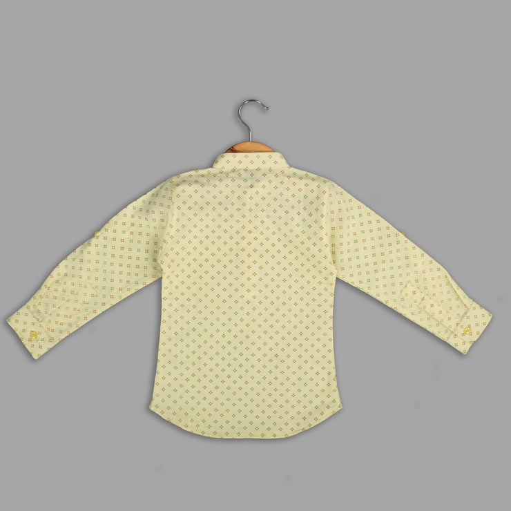 Yellow Cotton Shirt For Boys
