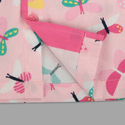 Pink Cotton Pyjama Set with Butterfly Print